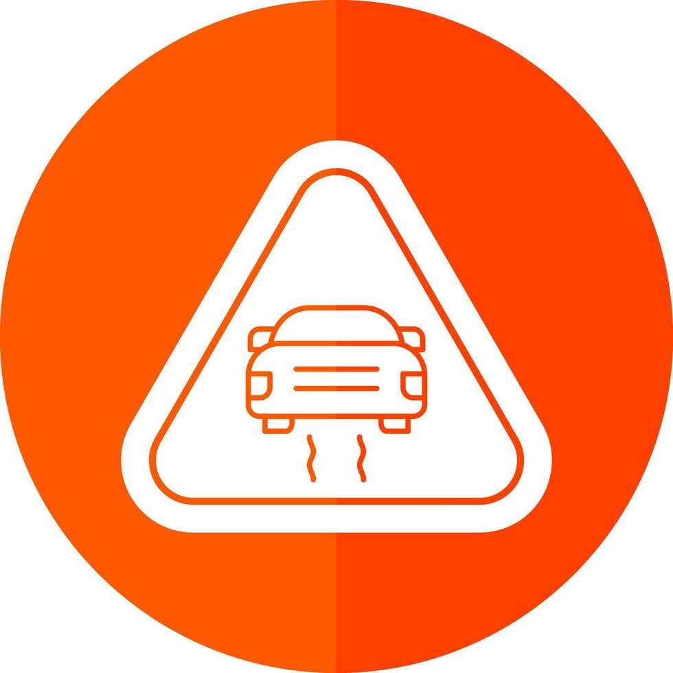 Slippery Road Vector Icon Design