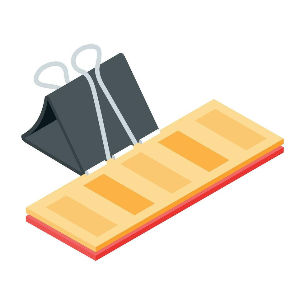 Download isometric icon of paper binder vector