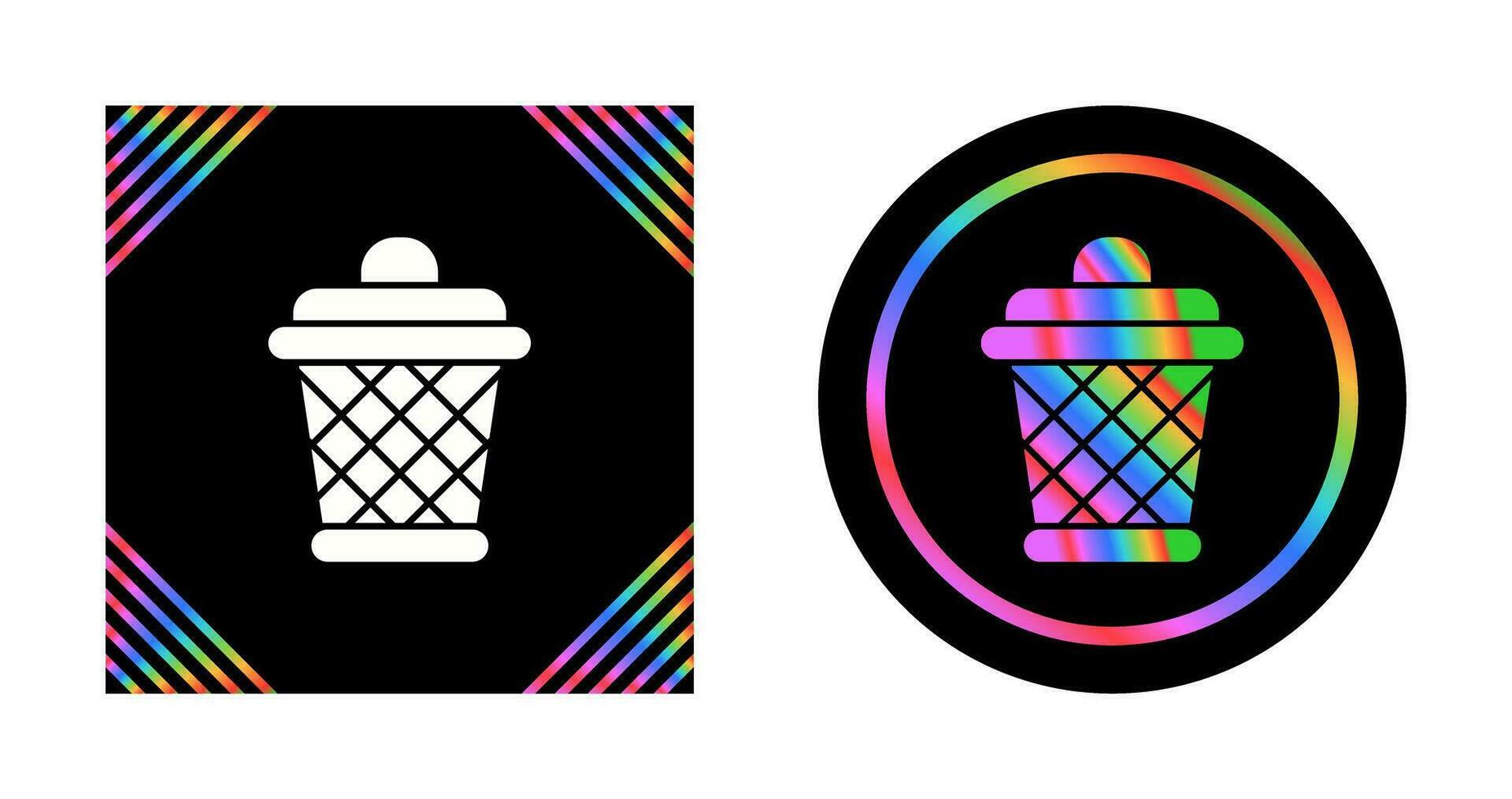 icono de vector de cubo de basura