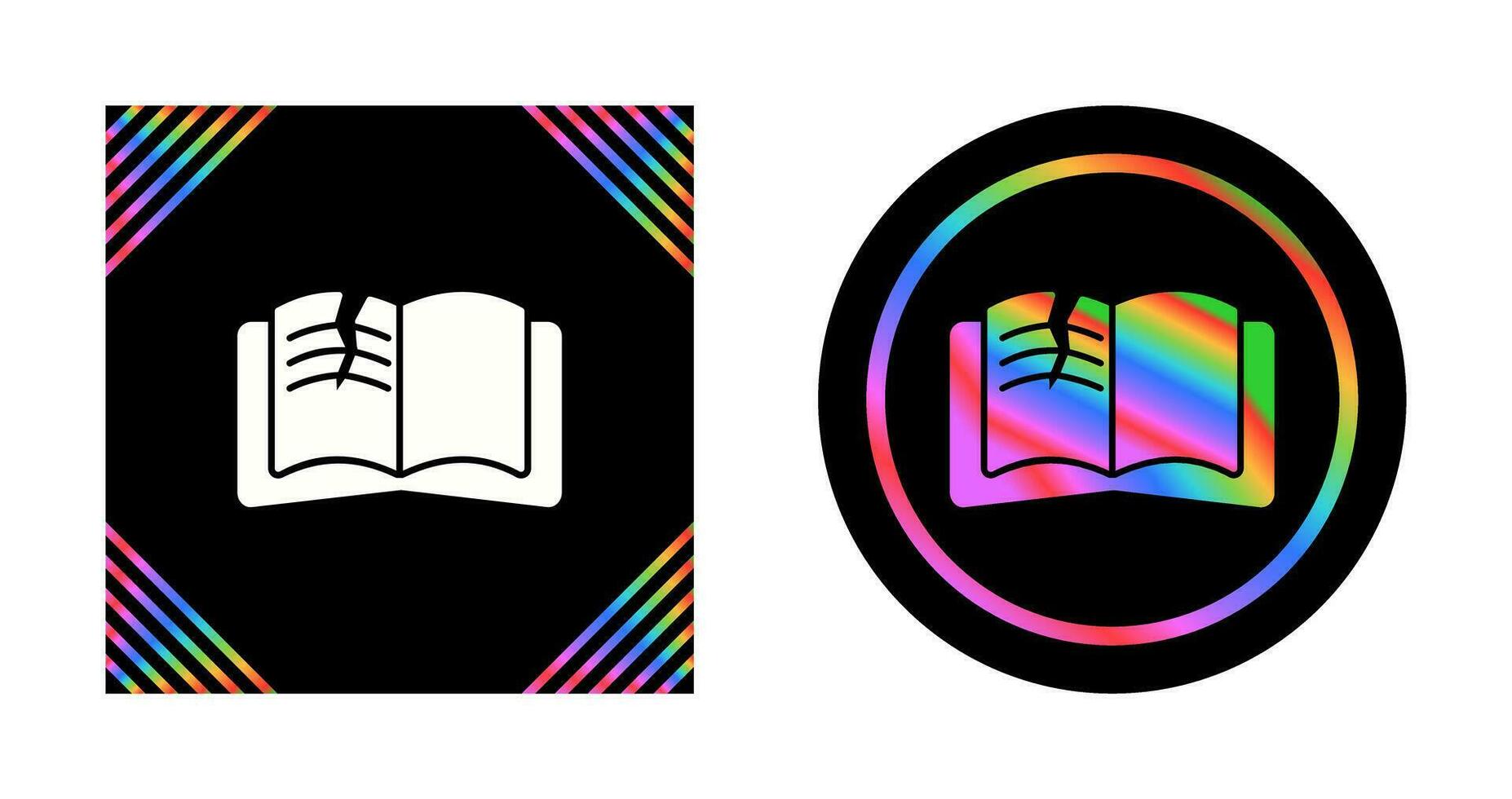 Teared Book Vector Icon