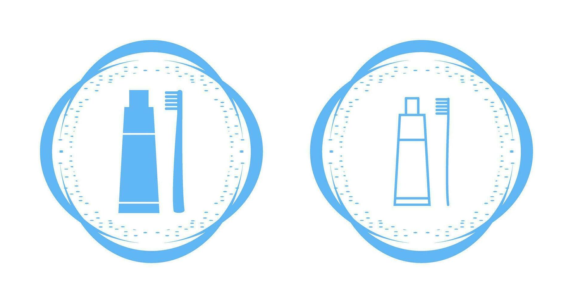 Toothbrush and Toothpaste Vector Icon