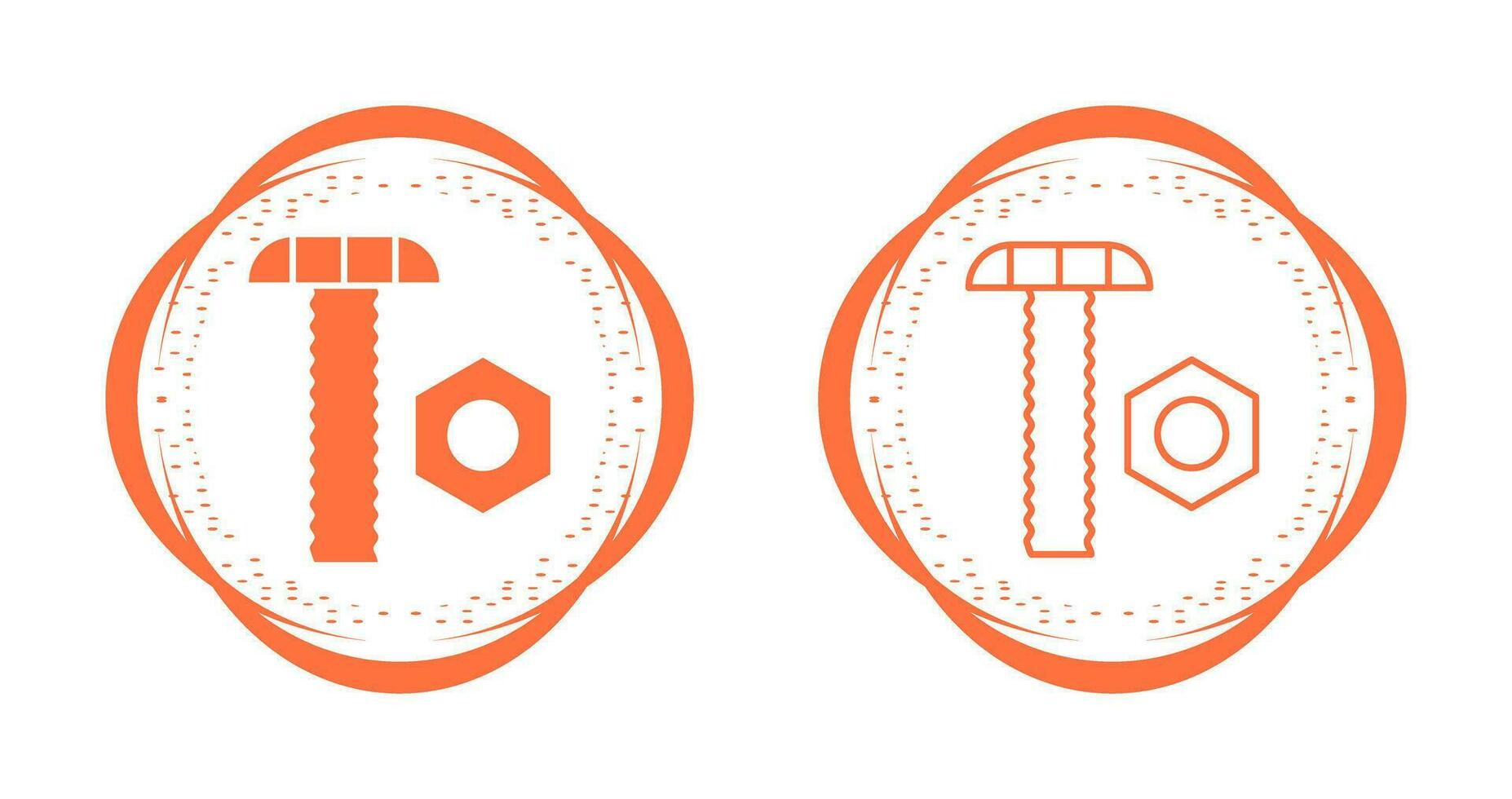 Nut and Bolt Vector Icon