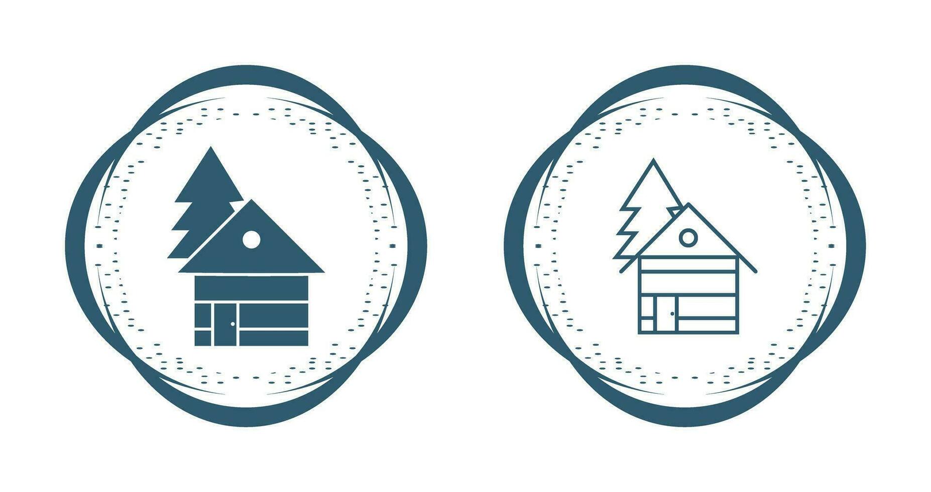 Wood Cabin Vector Icon
