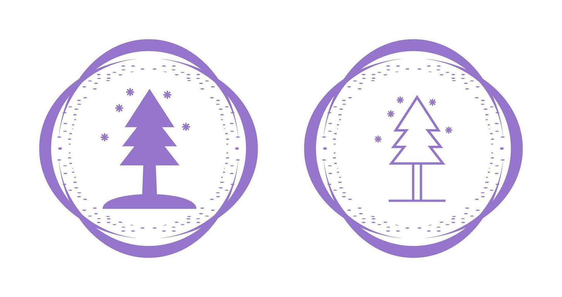 árbol en el icono de vector de nieve