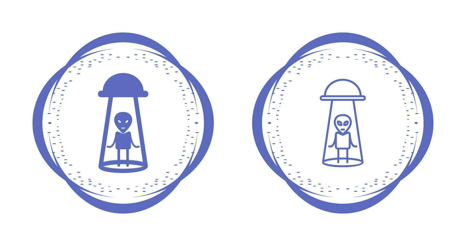 Alien Abduction Vector Icon