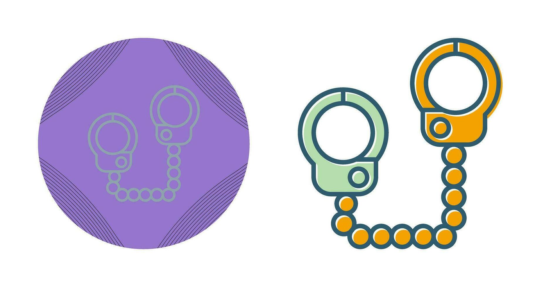 Police Handcuffs Vector Icon