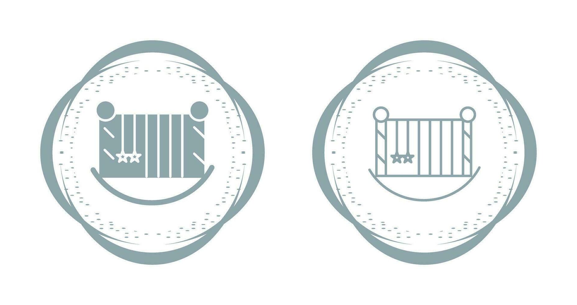 Baby Cot Vector Icon
