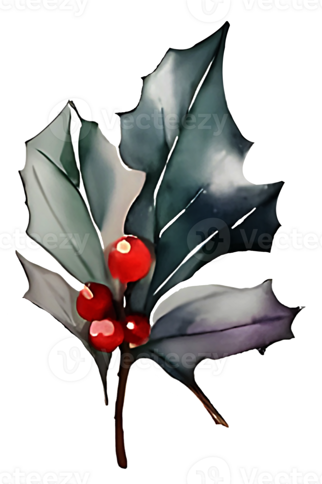 holly leaves and berries png