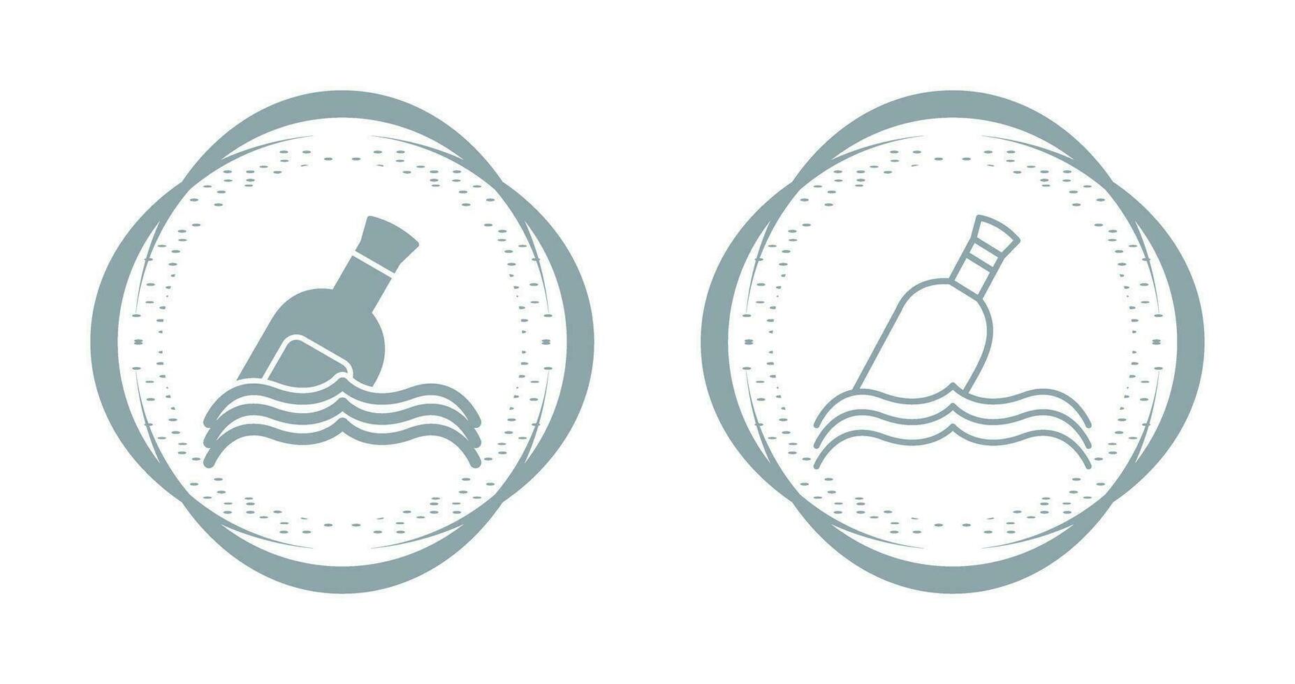 Bottle in Water Vector Icon