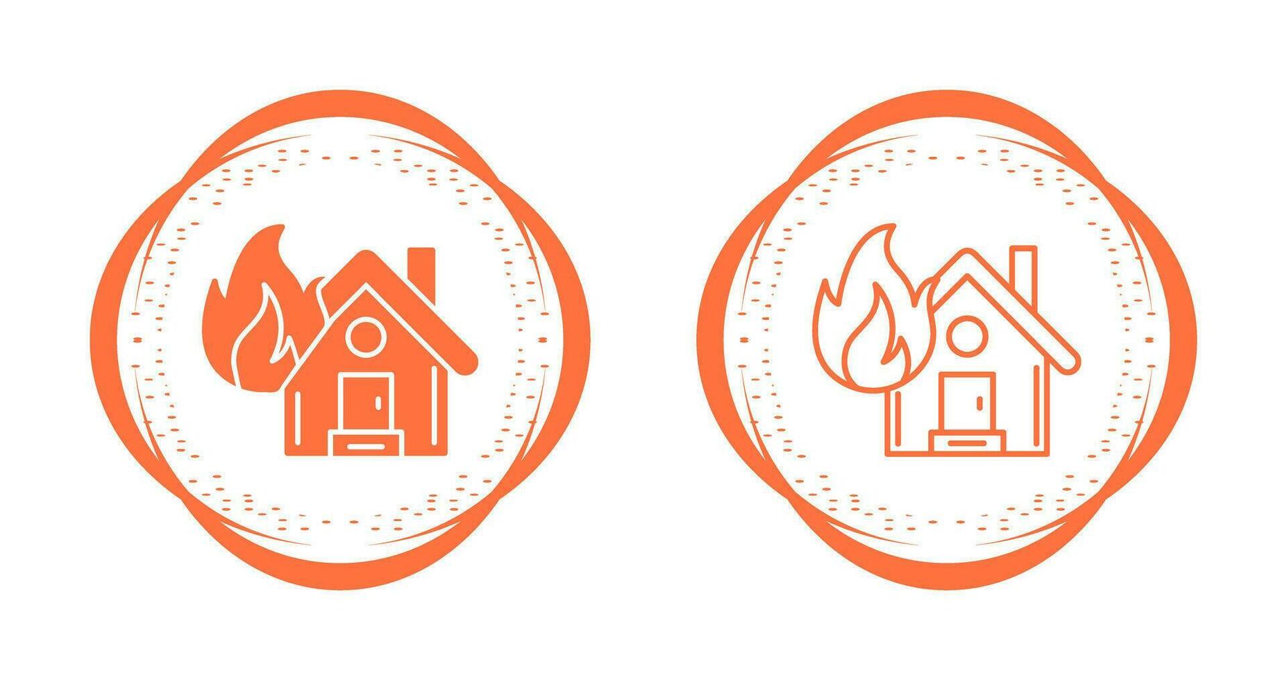 House On Fire Vector Icon