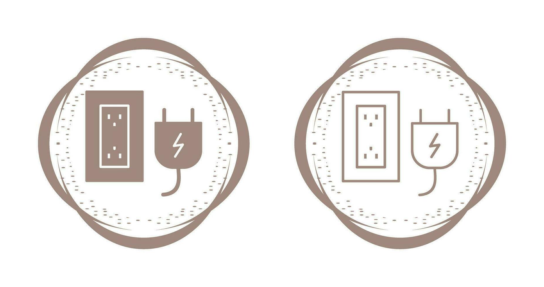 Plug and Socket Vector Icon