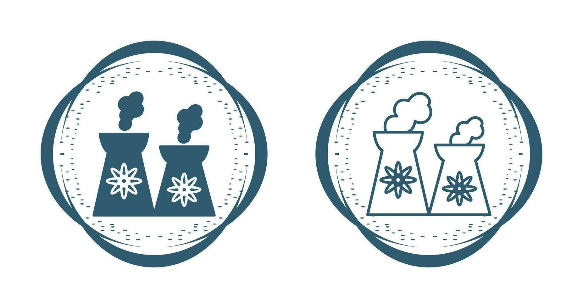 Nuclear Plant Vector Icon