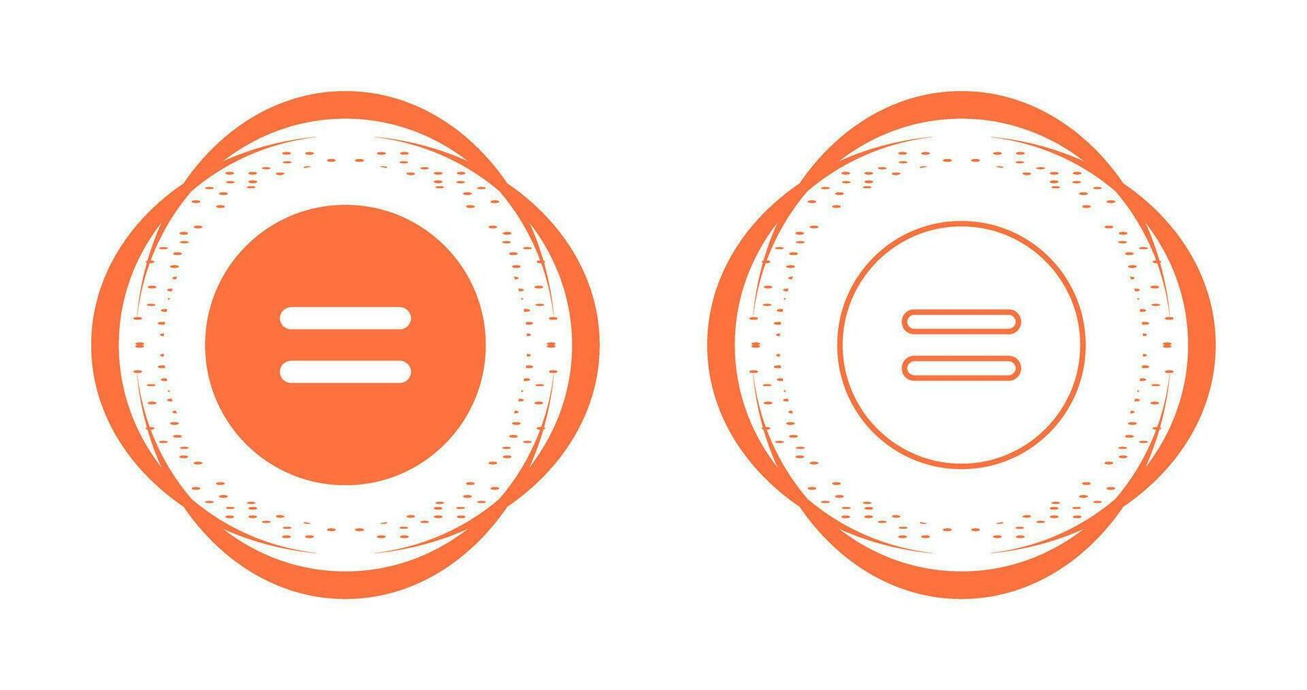 Equal to Symbol Vector Icon