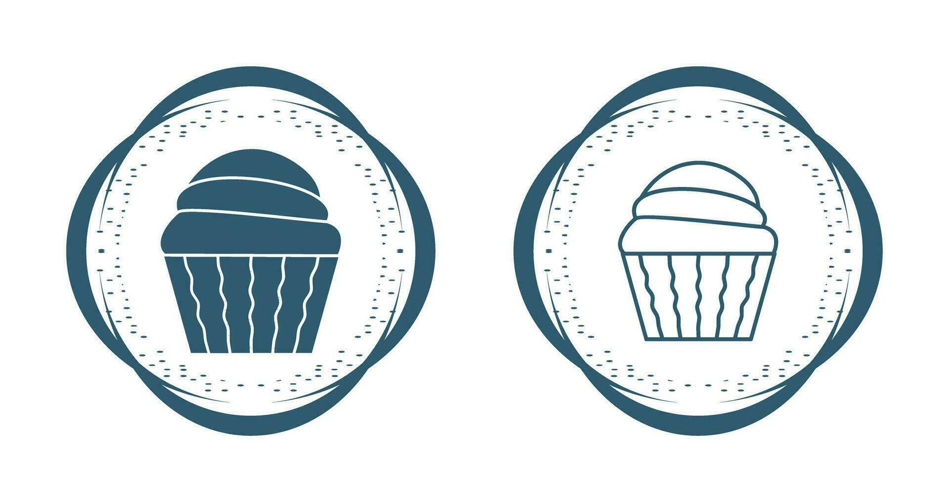 Cream Muffin Vector Icon