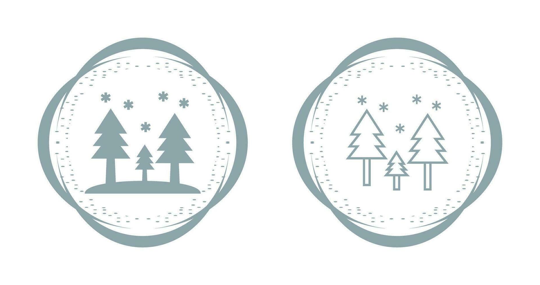 Snowing in trees Vector Icon