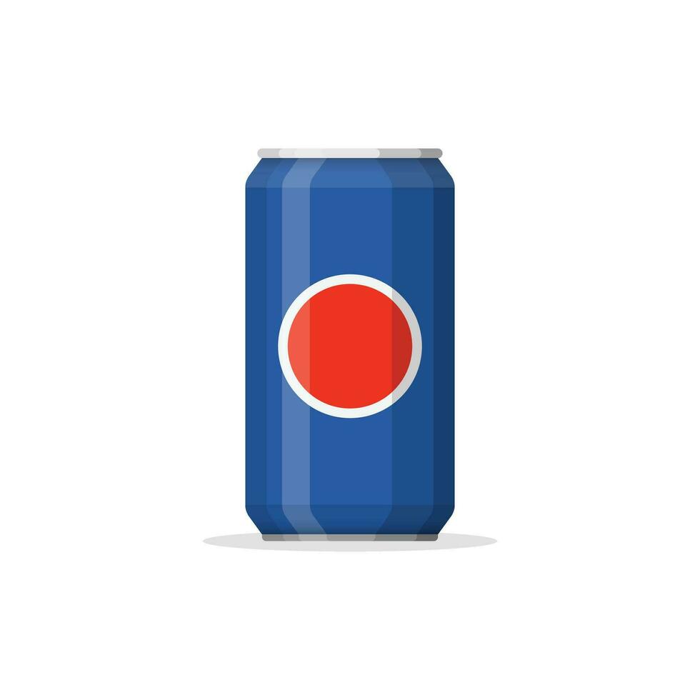 Soda drink icon in flat style. Aluminum can vector illustration on isolated background. Water bottle sign business concept.
