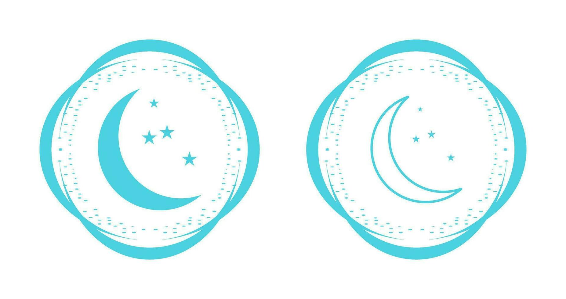 Moon and Stars Vector Icon