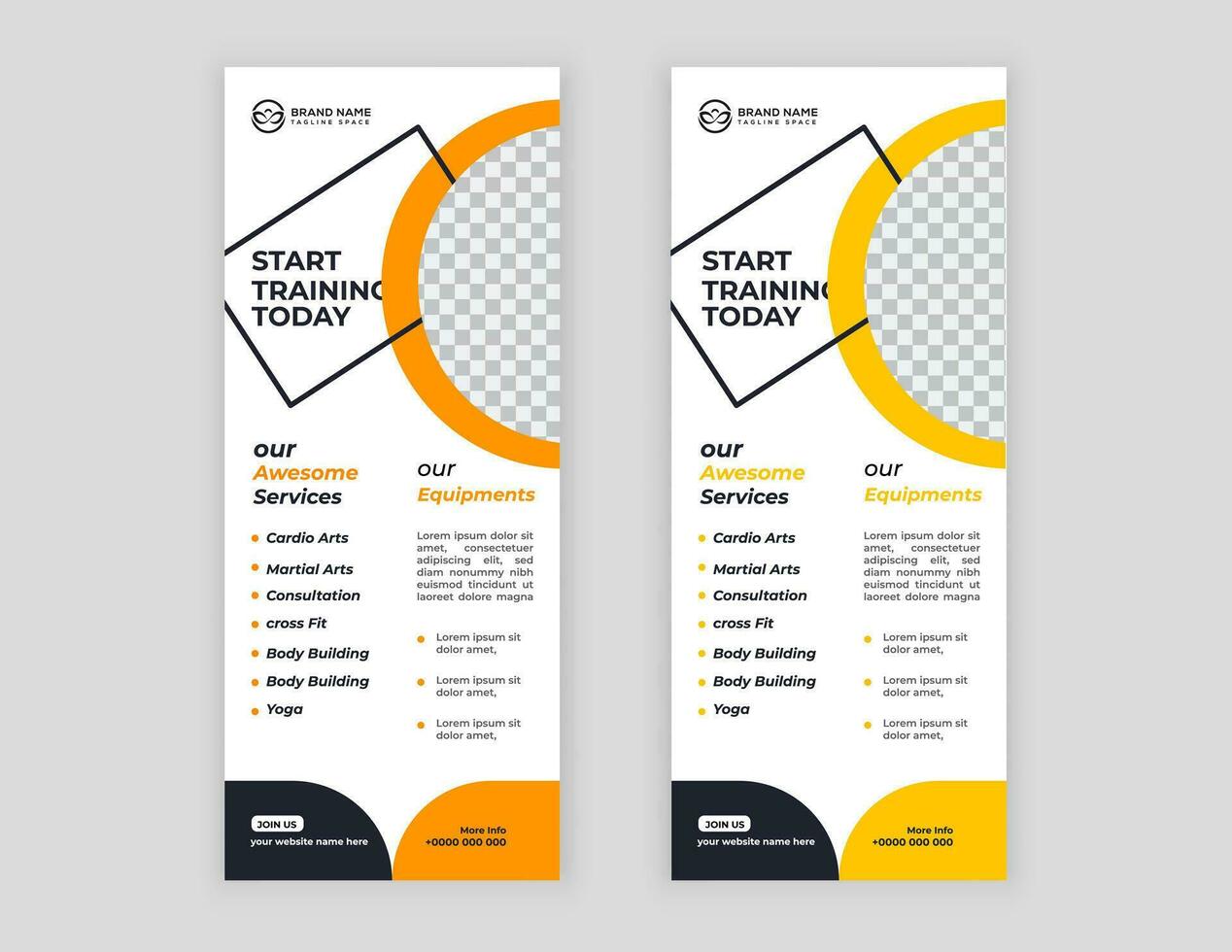 modern business rack card or dl flyer design template vector