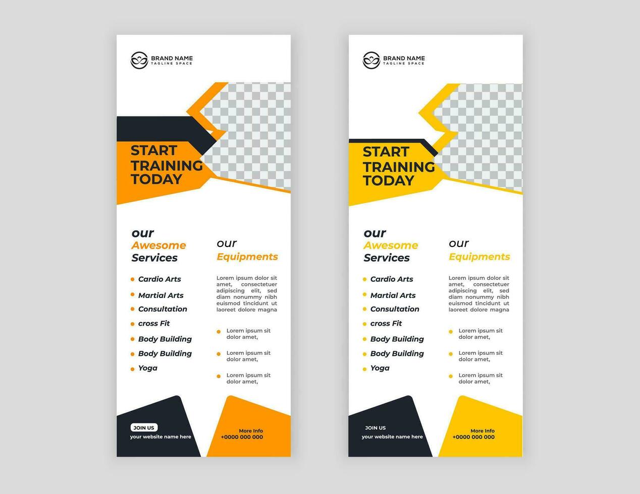 modern business rack card or dl flyer design template vector