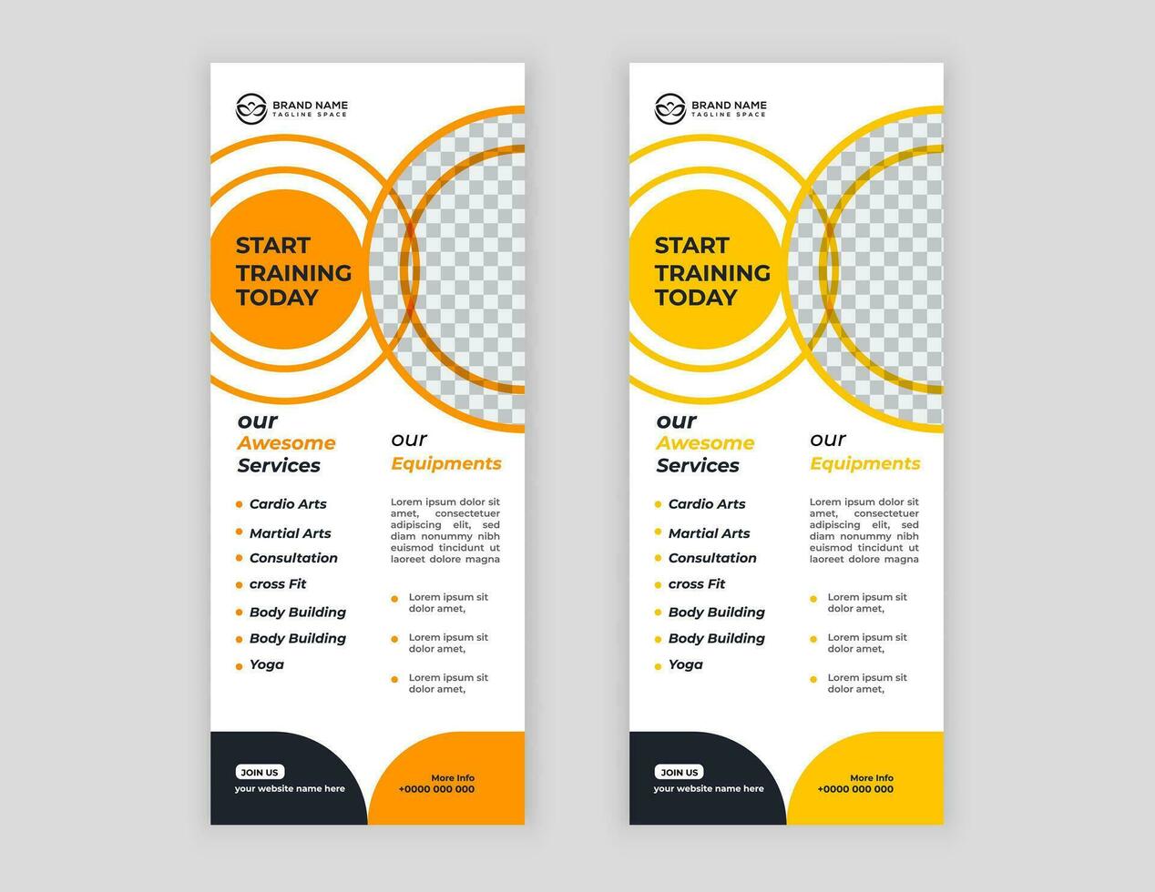 modern business rack card or dl flyer design template vector