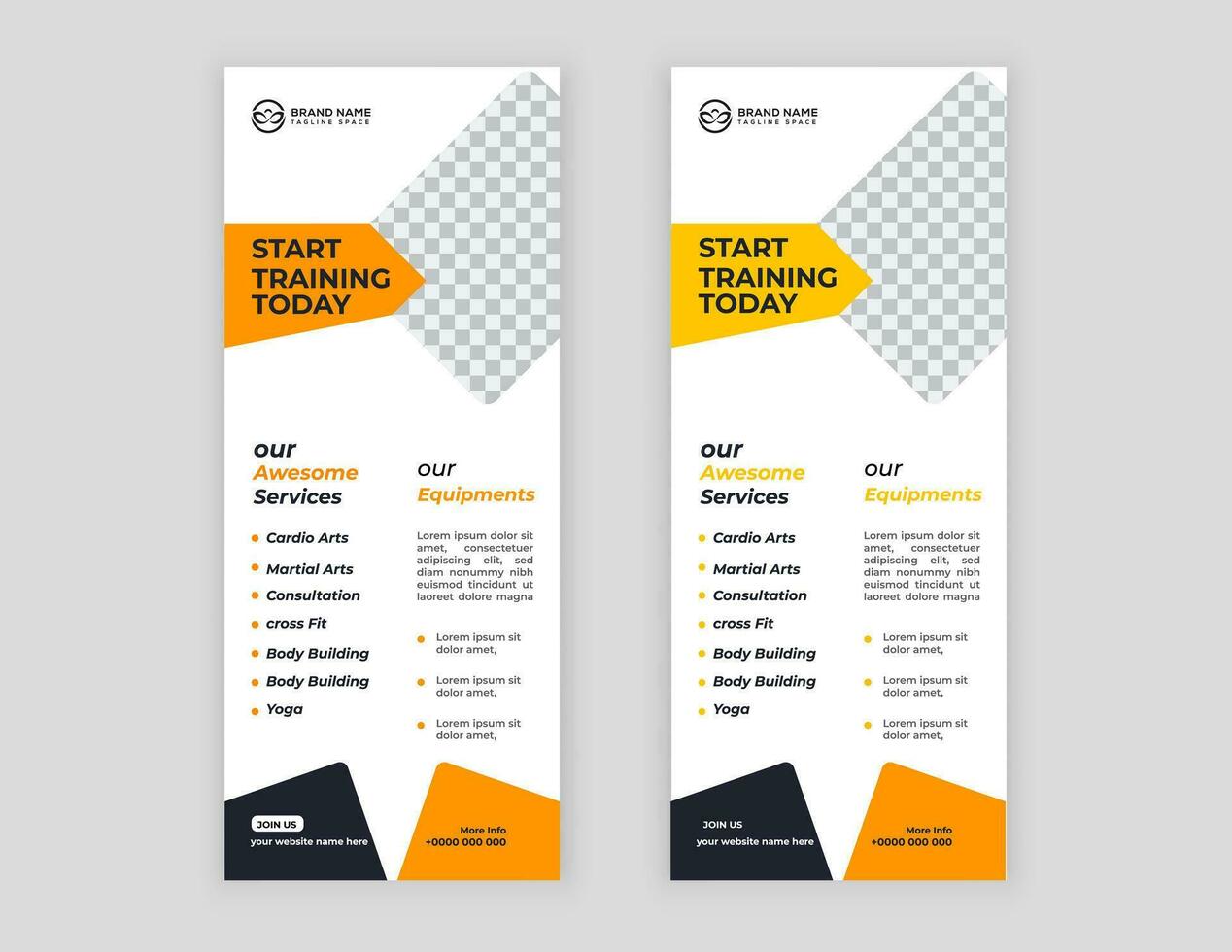 modern business rack card or dl flyer design template vector