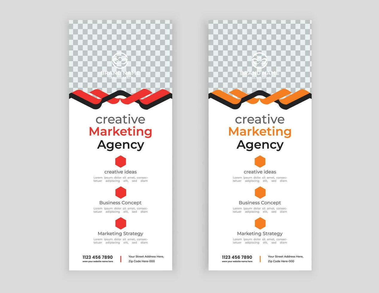 modern business rack card or dl flyer design template vector