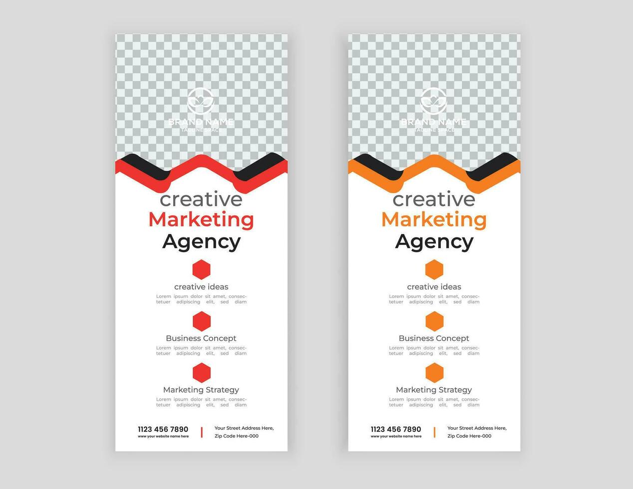 modern business rack card or dl flyer design template vector