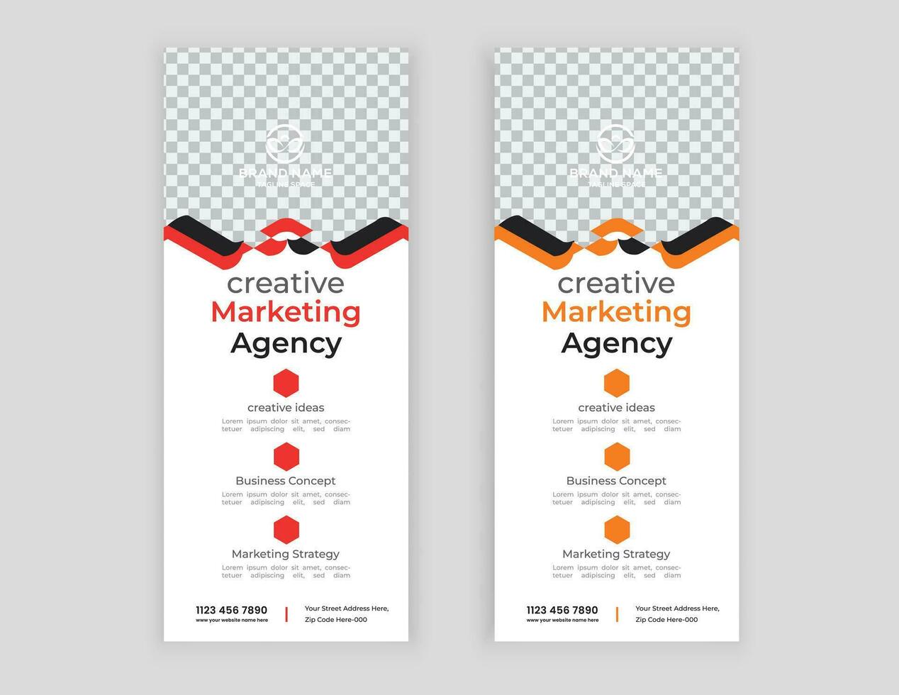 modern business rack card or dl flyer design template vector