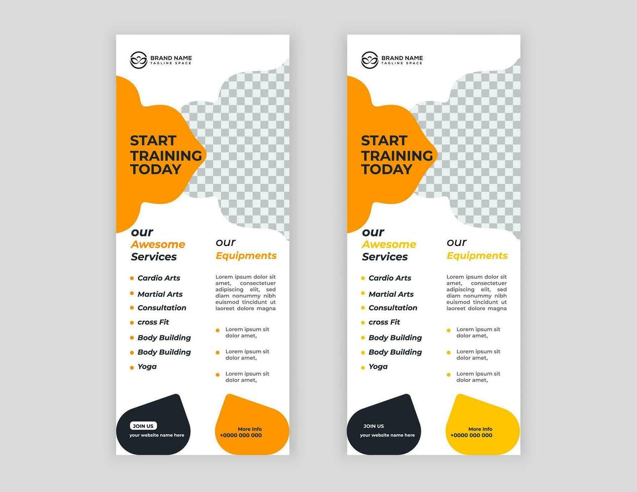 modern business rack card or dl flyer design template vector