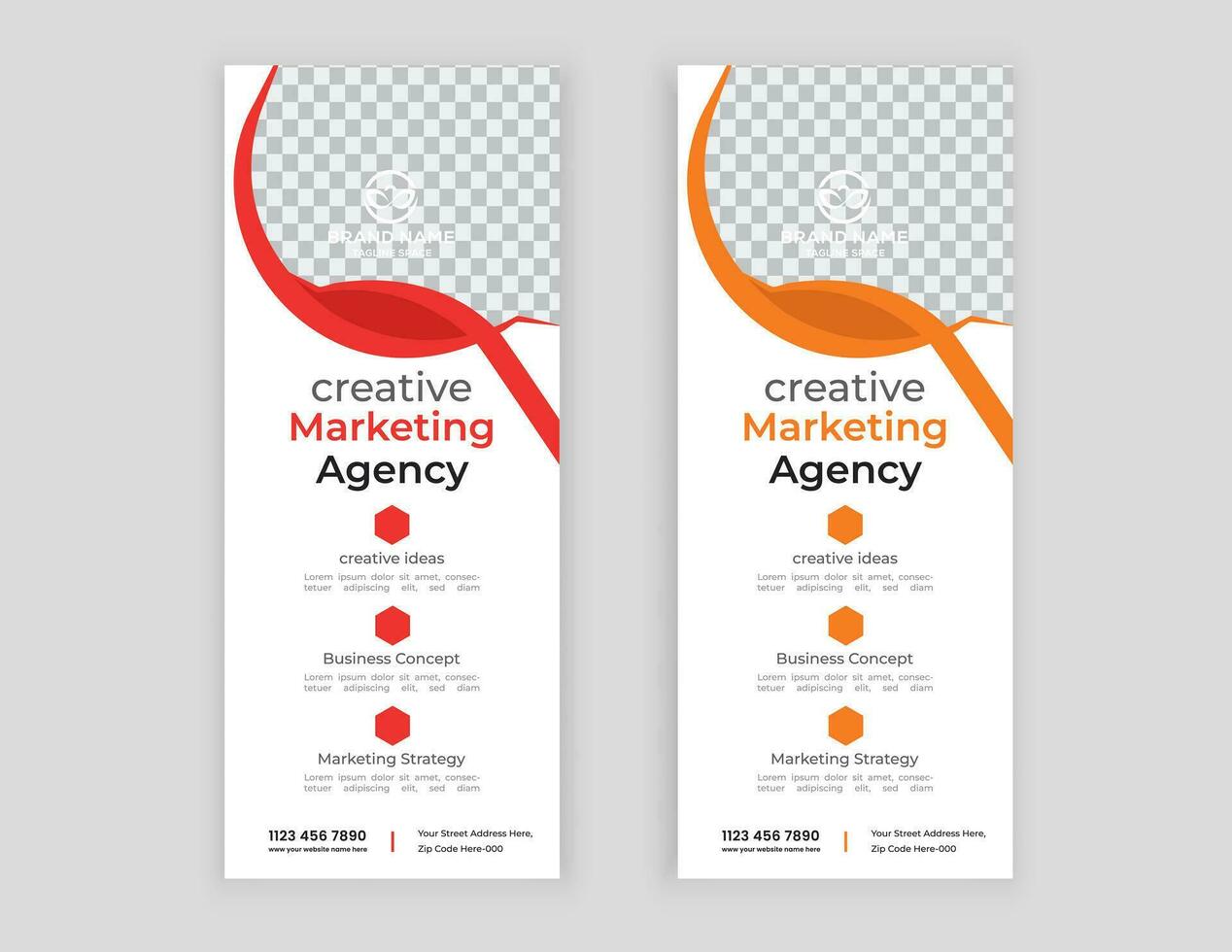 modern business rack card or dl flyer design template vector