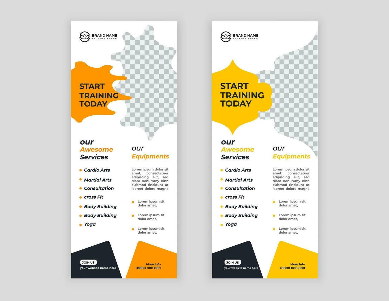 modern business rack card or dl flyer design template vector
