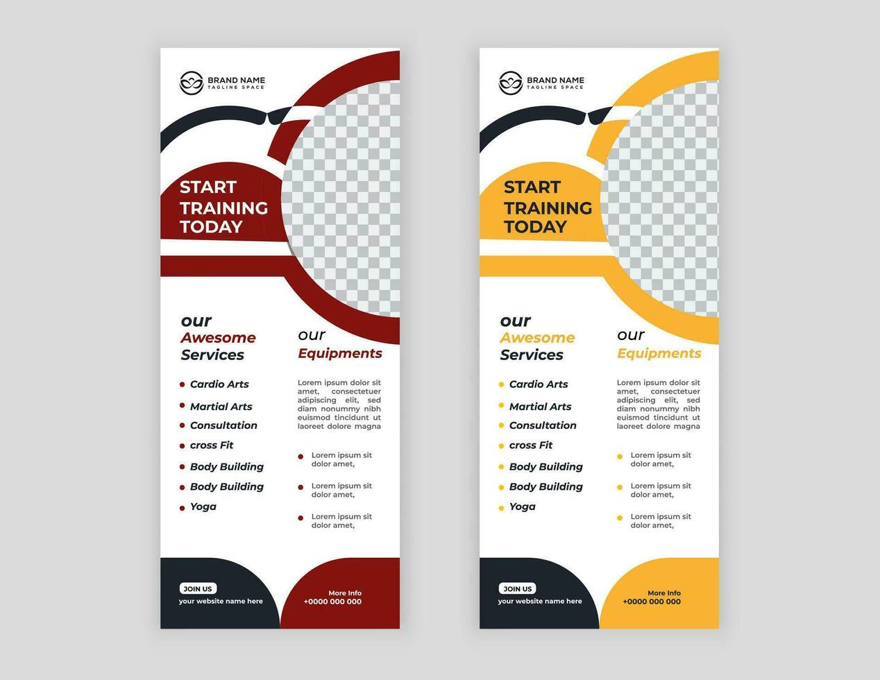 modern business rack card or dl flyer design template vector