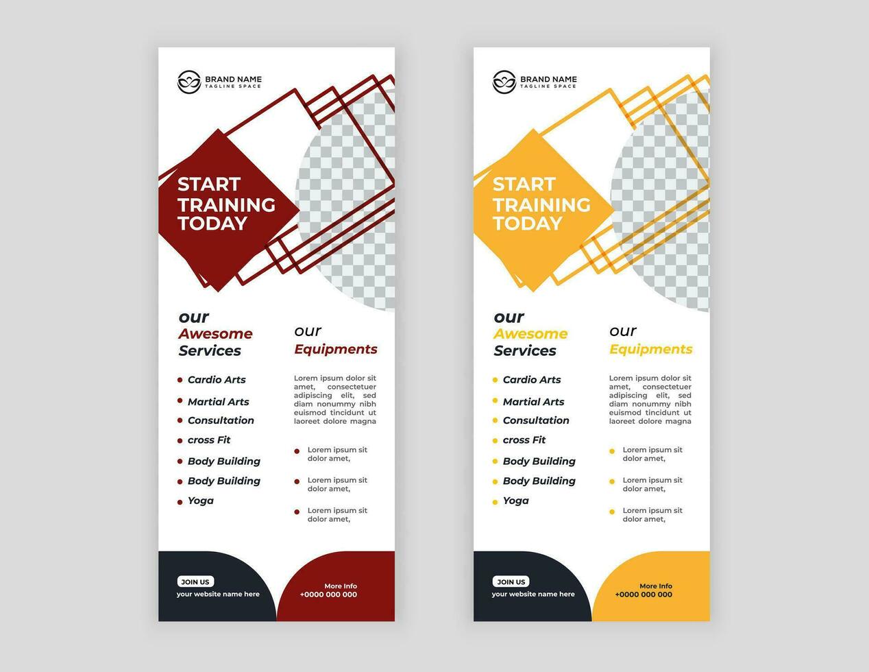 modern business rack card or dl flyer design template vector