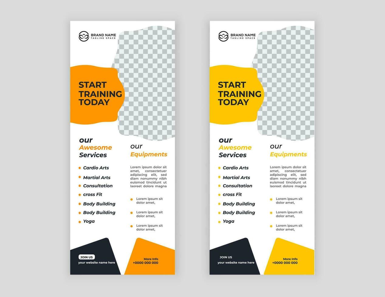 modern business rack card or dl flyer design template vector