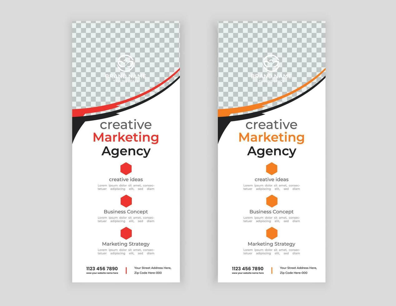 modern business rack card or dl flyer design template vector