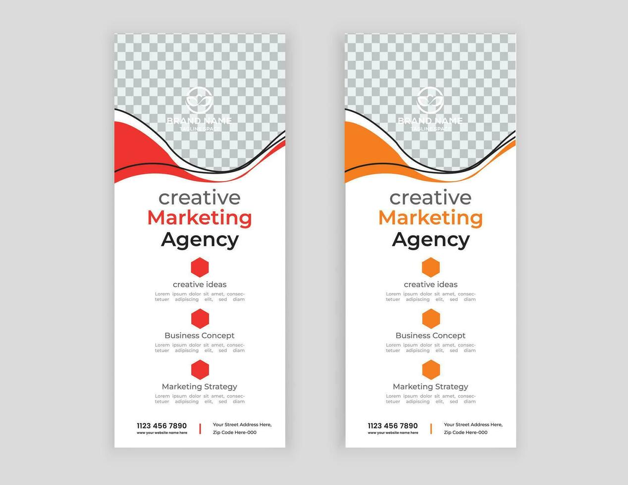 modern business rack card or dl flyer design template vector