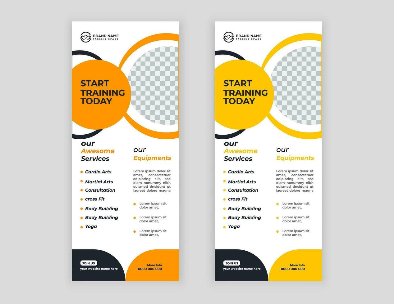 modern business rack card or dl flyer design template vector