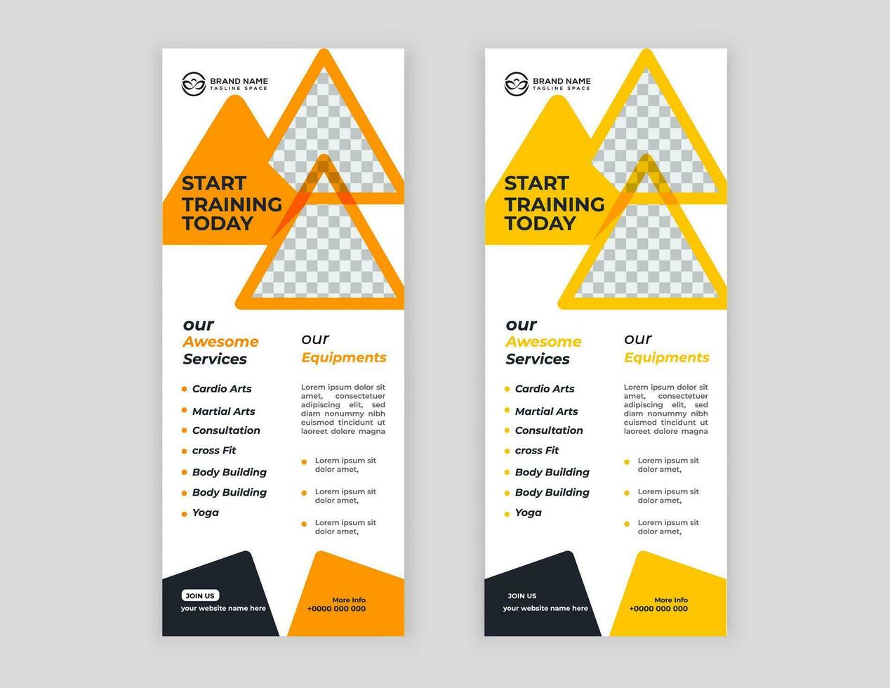 modern business rack card or dl flyer design template vector