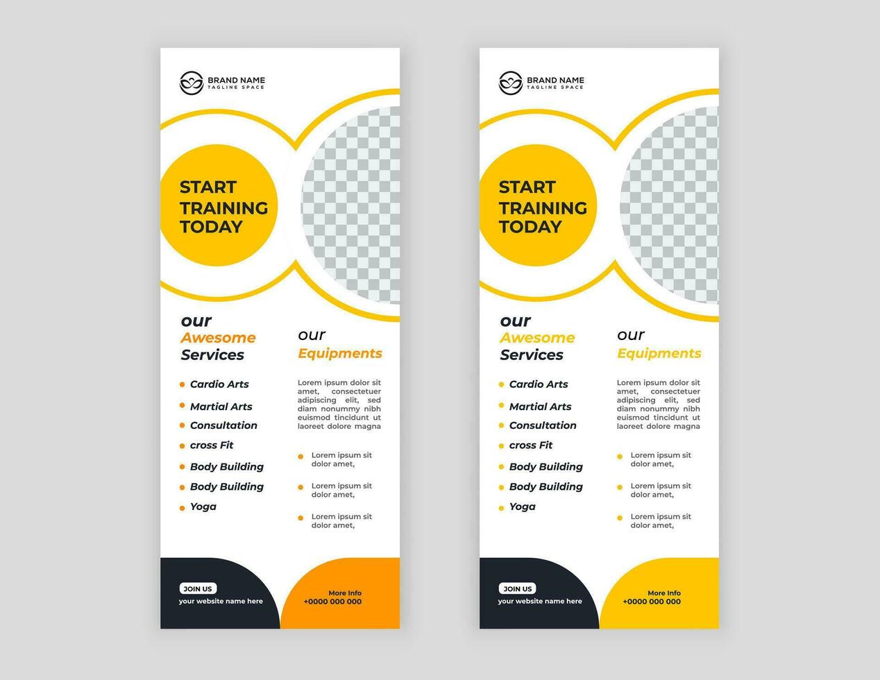 modern business rack card or dl flyer design template vector