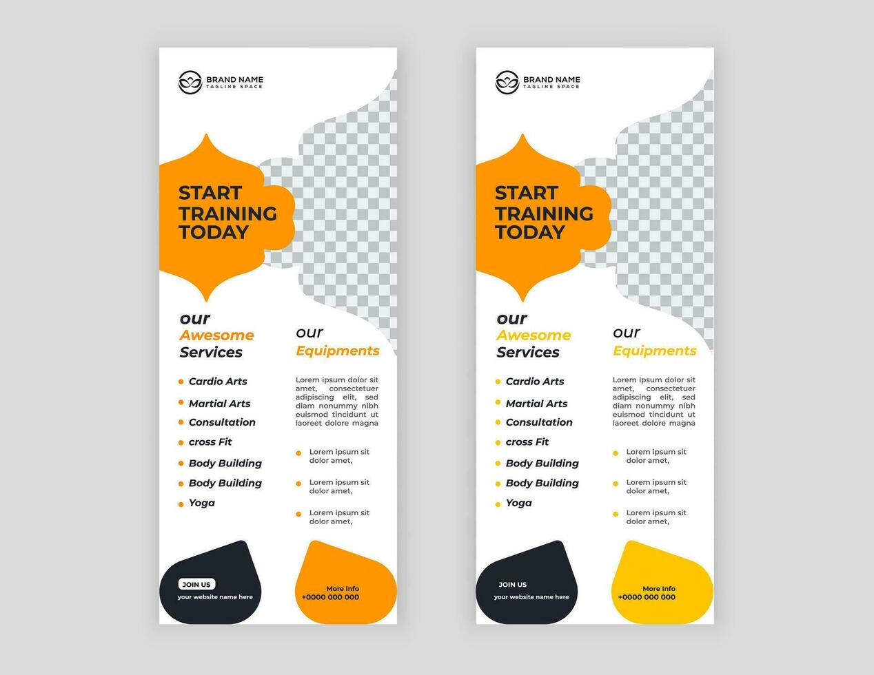 modern business rack card or dl flyer design template vector