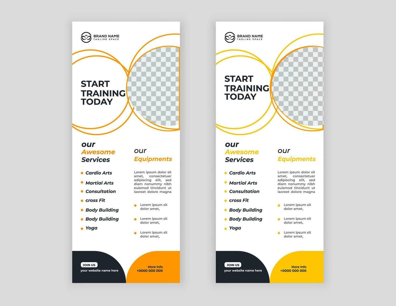 modern business rack card or dl flyer design template vector