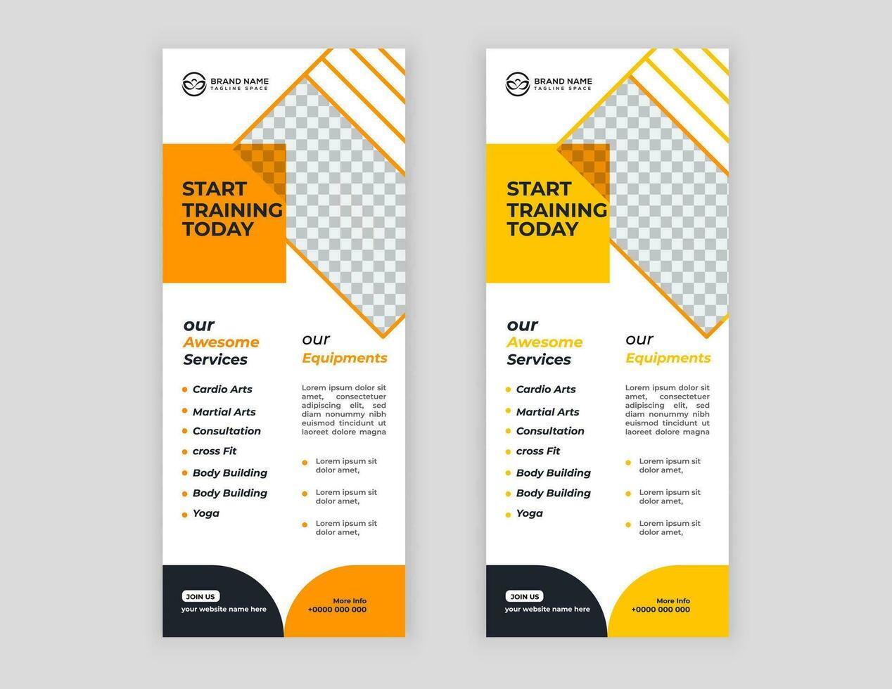 modern business rack card or dl flyer design template vector