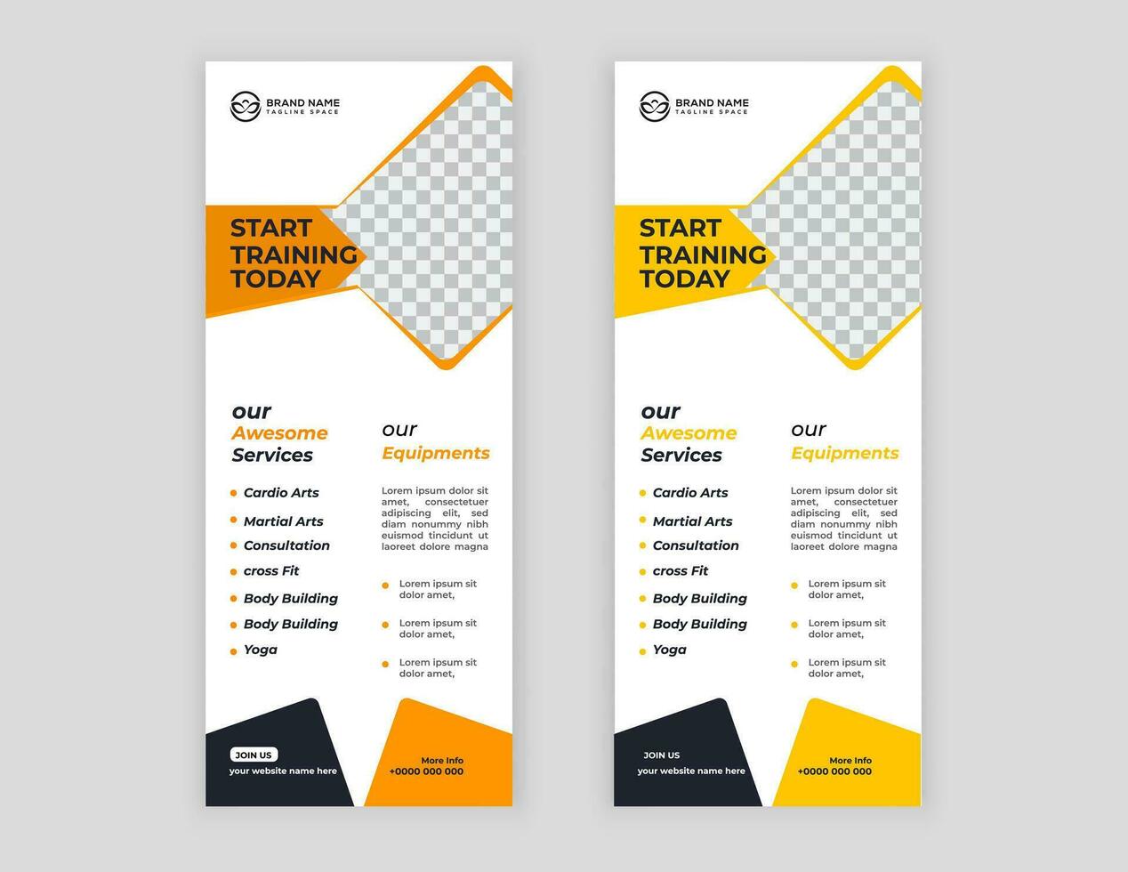modern business rack card or dl flyer design template vector