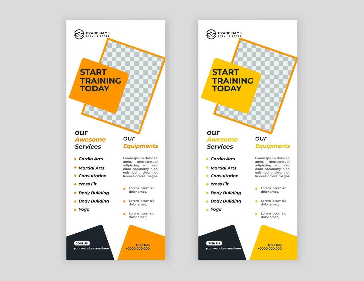 modern business rack card or dl flyer design template vector
