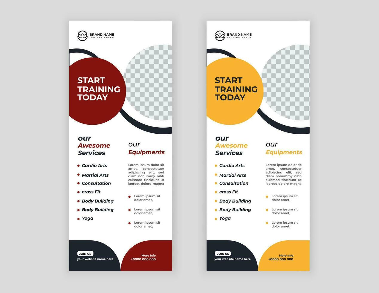 modern business rack card or dl flyer design template vector