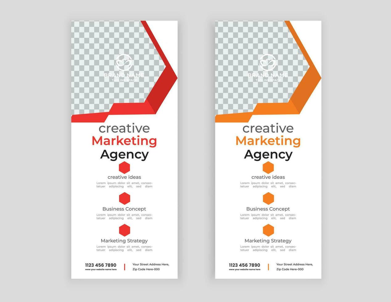 modern business rack card or dl flyer design template vector