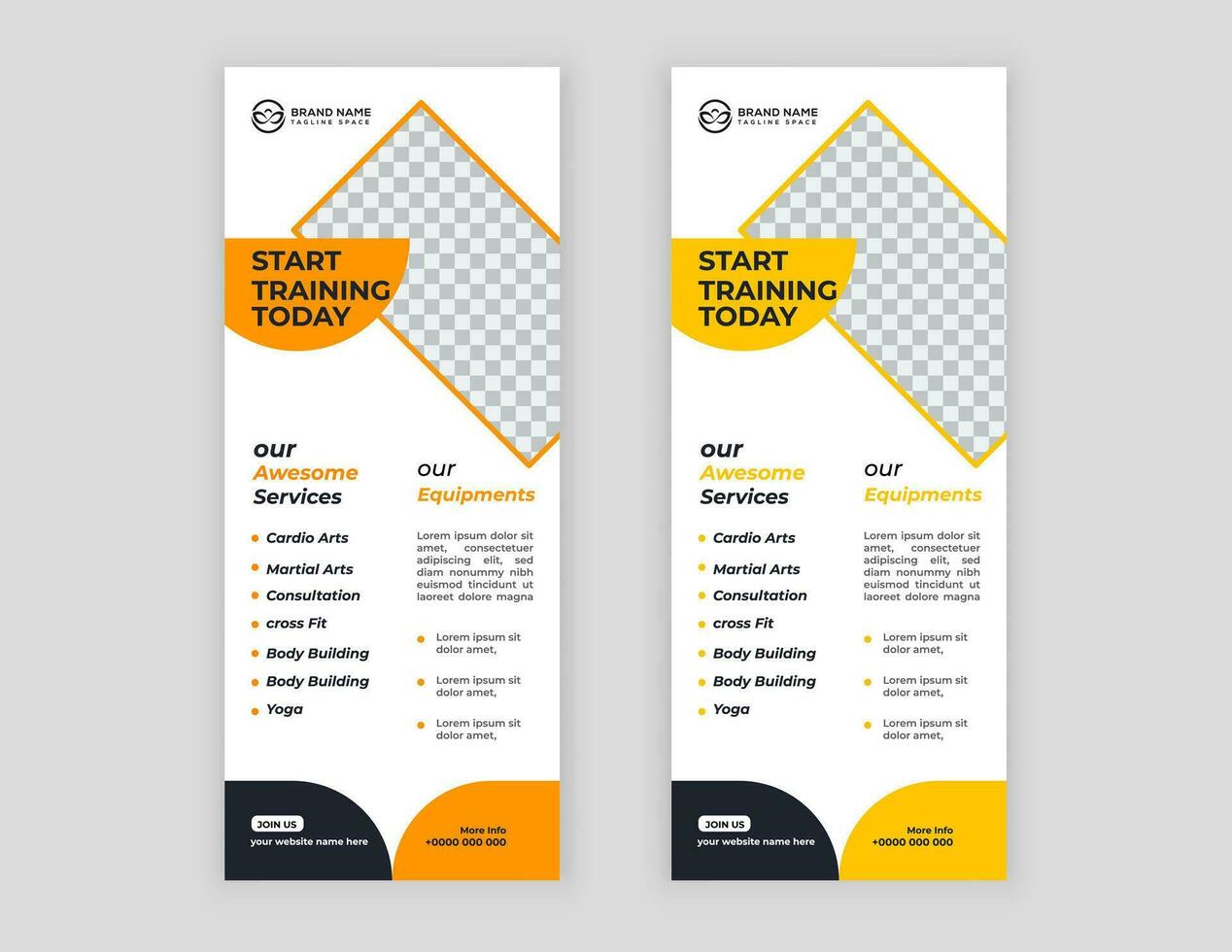 modern business rack card or dl flyer design template vector