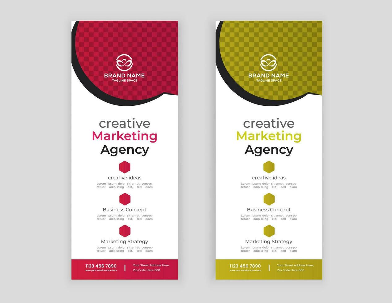 modern business rack card or dl flyer design template vector