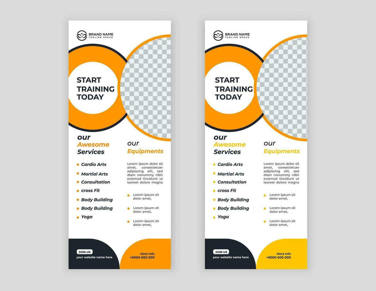 modern business rack card or dl flyer design template vector