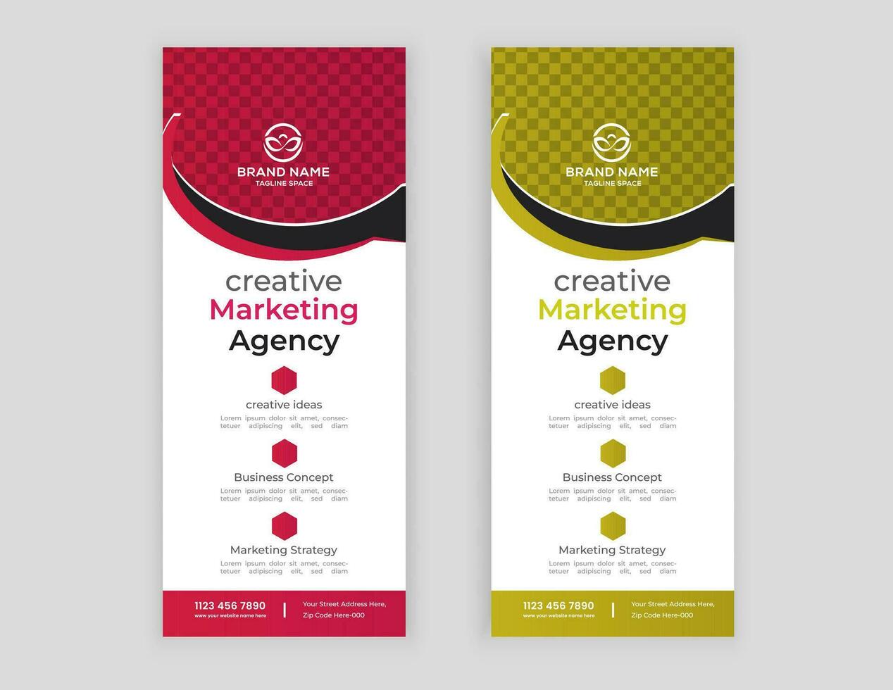 modern business rack card or dl flyer design template vector